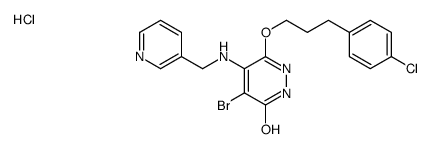 5-bromo-3-[3-(4-chlorophenyl)propoxy]-4-(pyridin-3-ylmethylamino)-1H-pyridazin-6-one,hydrochloride结构式