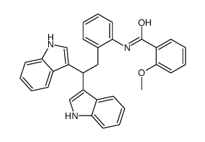 N-[2-[2,2-bis(1H-indol-3-yl)ethyl]phenyl]-2-methoxybenzamide Structure