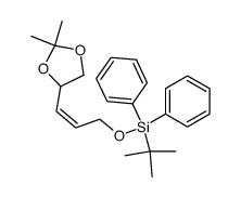 tert-Butyl-[(Z)-3-(2,2-dimethyl-[1,3]dioxolan-4-yl)-allyloxy]-diphenyl-silane结构式