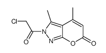 2-(2-chloroacetyl)-3,4-dimethylpyrano[2,3-c]pyrazol-6-one结构式