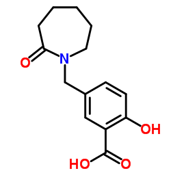 2-HYDROXY-5-(2-OXO-AZEPAN-1-YLMETHYL)-BENZOIC ACID structure