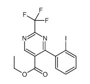 Ethyl 4-(2-iodophenyl)-2-(trifluoromethyl)-5-pyrimidinecarboxylat e Structure