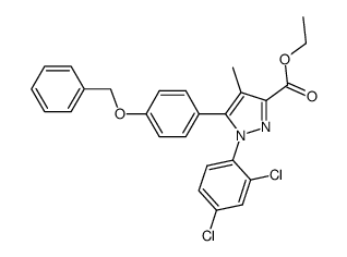 ethyl 5-[4-(benzyloxy)phenyl]-1-(2,4-dichlorophenyl)-4-methyl-1H-pyrazole-3- carboxylate Structure