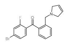 4-BROMO-2-FLUORO-2'-(3-PYRROLINOMETHYL) BENZOPHENONE结构式