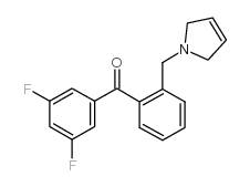 3,5-DIFLUORO-2'-(3-PYRROLINOMETHYL) BENZOPHENONE Structure