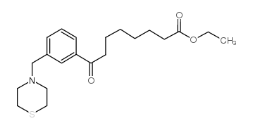 ETHYL 8-OXO-8-[3-(THIOMORPHOLINOMETHYL)PHENYL]OCTANOATE结构式