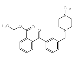 2-CARBOETHOXY-3'-(4-METHYLPIPERAZINOMETHYL) BENZOPHENONE结构式