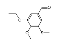 3-ethoxy-4-methoxy-5-(methylthio)benzaldehyde Structure