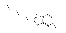 2-hexyl-5,7,7-trimethyl-[1,3,4]thiadiazolo[3,2-a]pyrimidine结构式