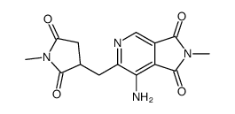 7-amino-2-methyl-(2,5-dioxo-1-methylpyrrolidin-3-yl)methyl-1,3-dihydropyrrolo<3,4-c>pyridine Structure