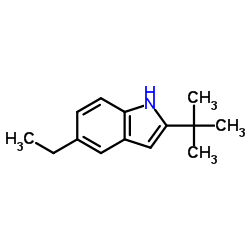 5-Ethyl-2-(2-methyl-2-propanyl)-1H-indole结构式