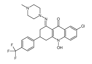 7-chloro-10-hydroxy-1-(4-methylpiperazin-1-yl)imino-3-[4-(trifluoromethyl)phenyl]-3,4-dihydro-2H-acridin-9-one Structure