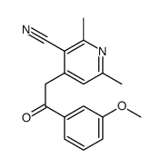 3-Pyridinecarbonitrile, 4-[2-(3-methoxyphenyl)-2-oxoethyl]-2,6-dimethyl Structure