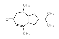 4,8-dimethyl-2-propan-2-ylidene-1,3,3a,7,8,8a-hexahydroazulen-6-one structure