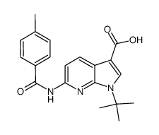 1-tert-butyl-6-(4-methylbenzoylamino)-1H-pyrrolo[2,3-b]pyridine-3-carboxylic acid结构式