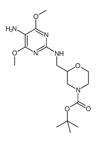 tert-butyl 2-((5-amino-4,6-dimethoxypyrimidin-2-ylamino)methyl)morpholine-4-carboxylate结构式