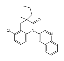 5-chloro-3-methyl-3-propyl-1-quinolin-3-yl-4H-quinolin-2-one结构式
