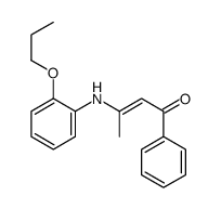 1-phenyl-3-(2-propoxyanilino)but-2-en-1-one结构式