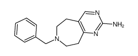 7-benzyl-6,7,8,9-tetrahydro-5H-pyrimido[4,5-d]azepin-2-ylamine结构式