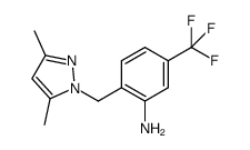 [2-[(3,5-dimethyl-1H-pyrazol-1-yl)methyl]-5-(trifluoromethyl)phenyl]amine结构式
