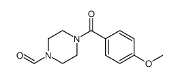 1-Piperazinecarboxaldehyde, 4-(4-methoxybenzoyl) Structure