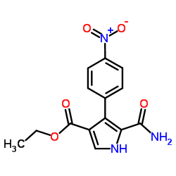 Ethyl 5-carbamoyl-4-(4-nitrophenyl)-1H-pyrrole-3-carboxylate Structure