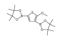 1,3,2-Dioxaborolane, dihydro-2-[2-methoxy-5-(4,4,5,5-tetramethyl-1,3,2-dioxaborolan-2-yl)-3-thienyl]-4,4,5,5-tetramethyl结构式