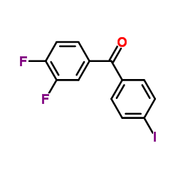 (3,4-Difluorophenyl)(4-iodophenyl)methanone结构式