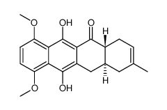 5,12-dihydroxy-1,4-dimethoxy-9-methyl-7,10,10a,11-tetrahydro-6(6aH)-naphthacenone Structure