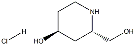 trans-2-(hydroxymethyl)piperidin-4-ol hydrochloride Structure