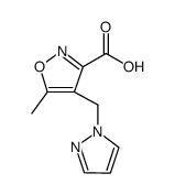 3-Isoxazolecarboxylic acid, 5-methyl-4-(1H-pyrazol-1-ylmethyl) Structure