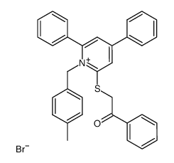 1-(4-methylbenzyl)-2-((2-oxo-2-phenylethyl)thio)-4,6-diphenylpyridin-1-ium bromide Structure