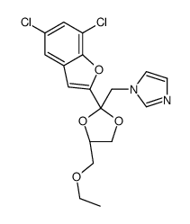 1-[[(2R,4R)-2-(5,7-dichloro-1-benzofuran-2-yl)-4-(ethoxymethyl)-1,3-dioxolan-2-yl]methyl]imidazole Structure