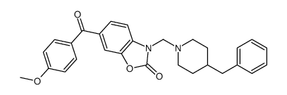 3-[(4-benzylpiperidin-1-yl)methyl]-6-(4-methoxybenzoyl)-1,3-benzoxazol-2-one Structure