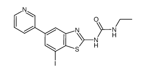 1-ethyl-3-(7-iodo-5-pyridin-3-yl-benzothiazol-2-yl)urea结构式