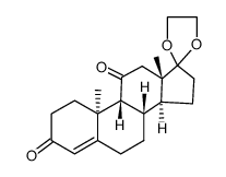 17,17-Ethylendioxy-3,11-dioxo-9β,10α-androsten-(4)结构式