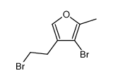 3-Brom-4-(2-bromethyl)-2-methylfuran结构式