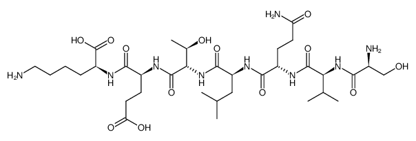 Ser-Val-Gln-Leu-Thr-Glu-Lys结构式