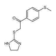 2-(4,5-dihydro-1H-imidazol-2-ylsulfanyl)-1-(4-methylsulfanyl-phenyl)-ethanone Structure