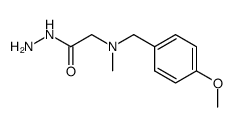 N-(4-methoxy-benzyl)-N-methyl-glycine hydrazide结构式