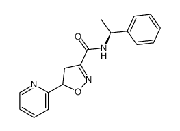 5-Pyridin-2-yl-4,5-dihydro-isoxazole-3-carboxylic acid ((S)-1-phenyl-ethyl)-amide结构式
