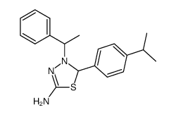 5-(4-isopropyl-phenyl)-4-(1-phenyl-ethyl)-4,5-dihydro-[1,3,4]thiadiazol-2-ylamine Structure