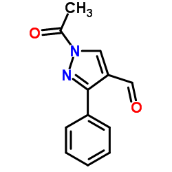 1-Acetyl-3-phenyl-1H-pyrazole-4-carbaldehyde Structure
