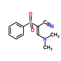 (2E)-3-(Dimethylamino)-2-(phenylsulfonyl)acrylonitrile结构式