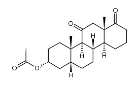 3α-acetoxy-D-homo-5β-androstane-11,17a-dione Structure