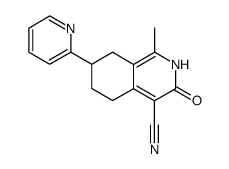 4-cyano-2,3,5,6,7,8-hexahydro-1-methyl-3-oxo-7-(pyridin-2-yl)isoquinoline Structure