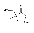 2-hydroxymethyl-2,4,4-trimethylcyclopentanone结构式