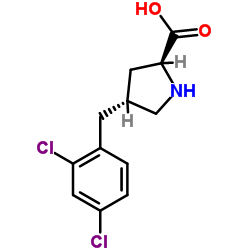 (2S,4R)-4-(2,4-dichlorobenzyl)pyrrolidine-2-carboxylic acid structure