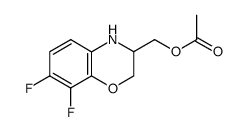(R,S)-3-acetoxymethyl-7,8-difluoro-2,3-dihydro-4H-(1,4)benzoxazine Structure
