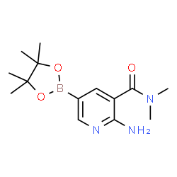 6-Amino-5-(dimethylcarbamoyl)pyridine-3-boronic acid pinacol Structure
